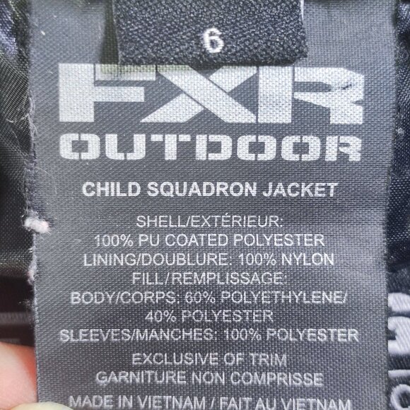 FXR Outdoor Child Squadron Jacket size 6 purple with outdoor design - Picture 7 of 13